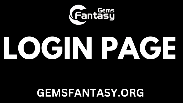 Fantasy Gems login page on a laptop screen, showcasing the login options for phone number and email.