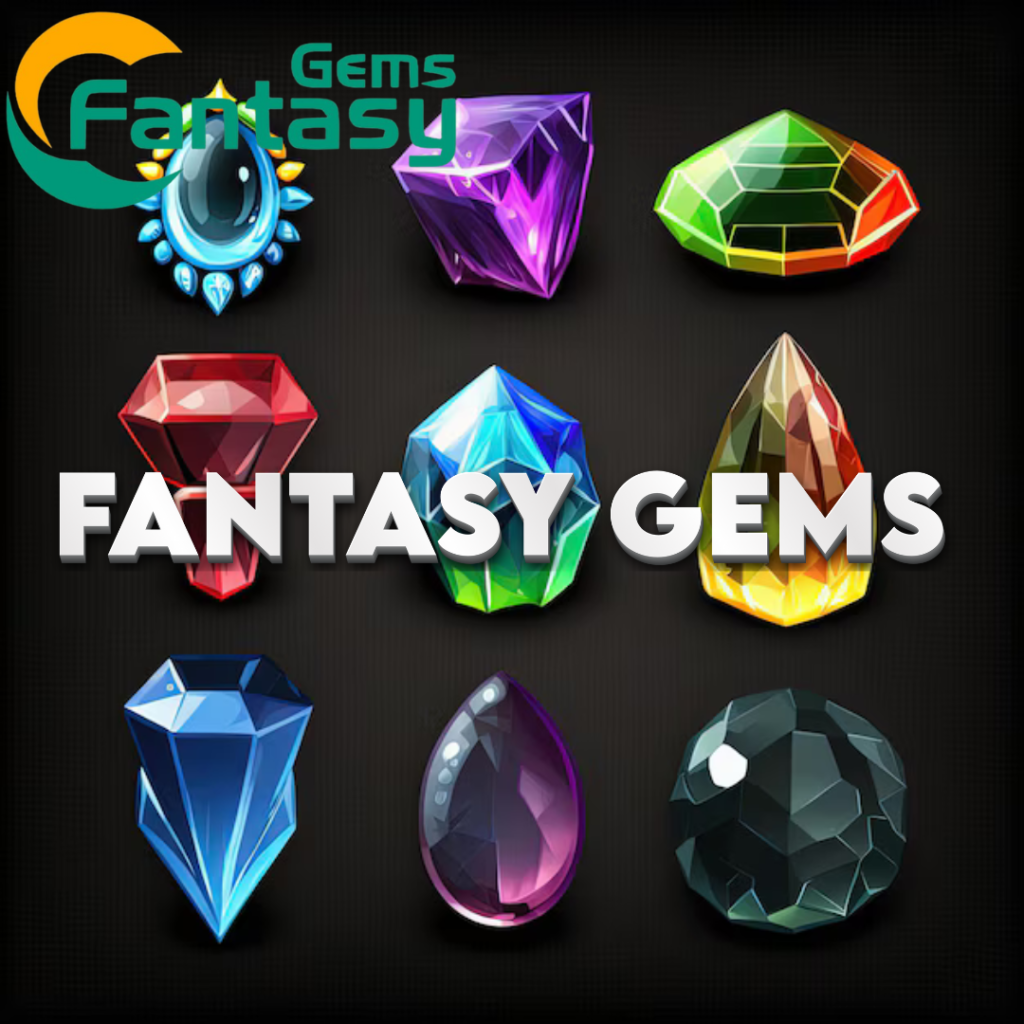A collection of colorful Mythical gemstones with a dazzling sparkle